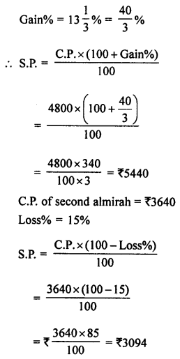 ML Aggarwal Class 7 Solutions for ICSE Maths Chapter 7 Percentage and Its applications Ex 7.3 Q4.1