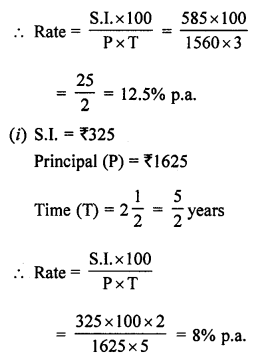 ML Aggarwal Class 7 Solutions for ICSE Maths Chapter 7 Percentage and Its applications Ex 7.4 Q3.1