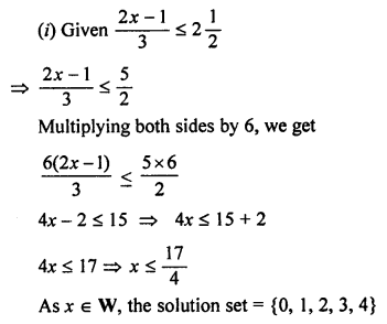 ML Aggarwal Class 7 Solutions for ICSE Maths Chapter 9 Linear Equations and Inequalities Check Your Progress Q8.2