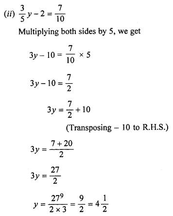 ML Aggarwal Class 7 Solutions for ICSE Maths Chapter 9 Linear Equations and Inequalities Ex 9.1 Q1.1