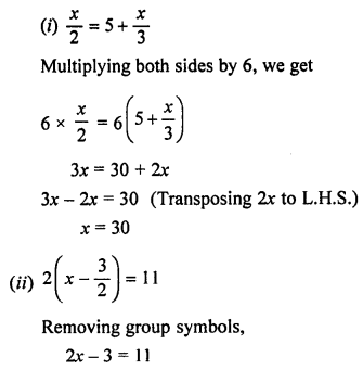 ML Aggarwal Class 7 Solutions for ICSE Maths Chapter 9 Linear Equations and Inequalities Ex 9.1 Q2.2