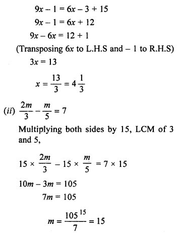 ML Aggarwal Class 7 Solutions for ICSE Maths Chapter 9 Linear Equations and Inequalities Ex 9.1 Q4.3