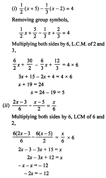 ML Aggarwal Class 7 Solutions for ICSE Maths Chapter 9 Linear Equations and Inequalities Ex 9.1 Q6.2