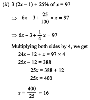 ML Aggarwal Class 7 Solutions for ICSE Maths Chapter 9 Linear Equations and Inequalities Ex 9.1 Q9.2