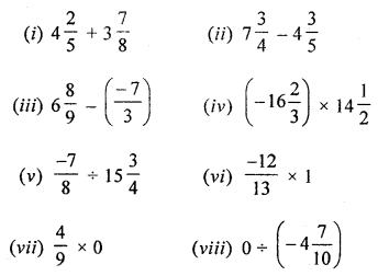 ML Aggarwal Class 8 Solutions for ICSE Maths Chapter 1 Rational Numbers Check Your Progress Q1.1
