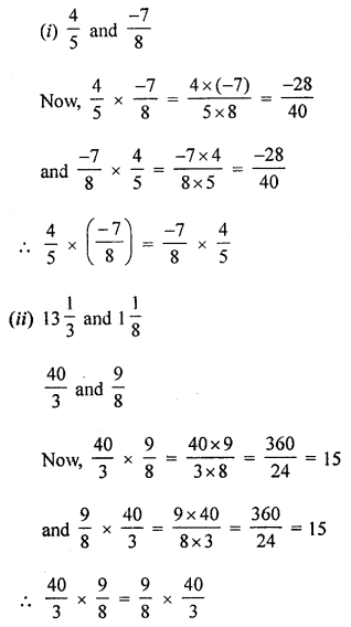 ML Aggarwal Class 8 Solutions for ICSE Maths Chapter 1 Rational Numbers Ex 1.3 Q2.1