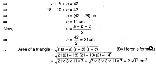 NCERT Solutions for Class 9 Maths Chapter 7 Heron's Formula Ex 7.1.7