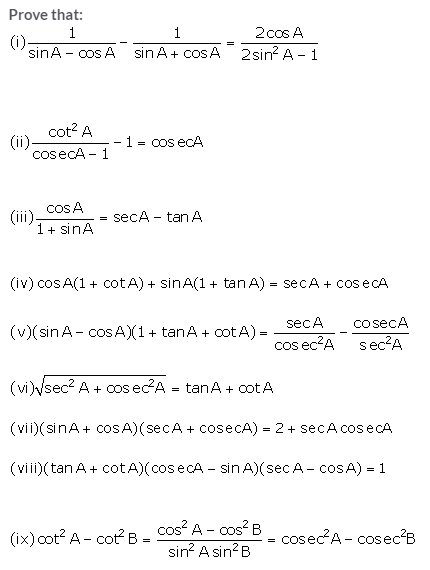 Selina Concise Mathematics Class 10 ICSE Solutions Trigonometrical Identities image - 181