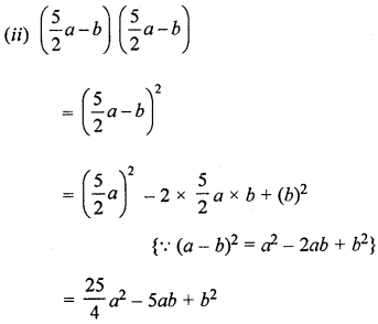 ML Aggarwal Class 8 Solutions for ICSE Maths Chapter 10 Algebraic Expressions and Identities Check Your Progress Q10.1