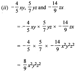 ML Aggarwal Class 8 Solutions for ICSE Maths Chapter 10 Algebraic Expressions and Identities Check Your Progress Q4.1