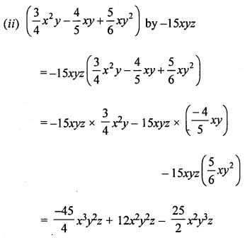 ML Aggarwal Class 8 Solutions for ICSE Maths Chapter 10 Algebraic Expressions and Identities Check Your Progress Q5.1