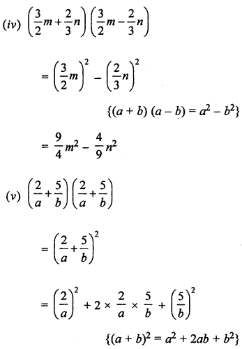 ML Aggarwal Class 8 Solutions for ICSE Maths Chapter 10 Algebraic Expressions and Identities Ex 10.5 Q1.1
