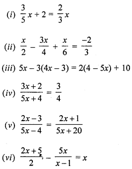 ML Aggarwal Class 8 Solutions for ICSE Maths Chapter 12 Linear Equations and Inequalities in one Variable Check Your Progress Q1.1