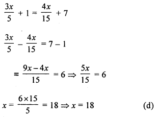 ML Aggarwal Class 8 Solutions for ICSE Maths Chapter 12 Linear Equations and Inequalities in one Variable Objective Type Questions Q6.1