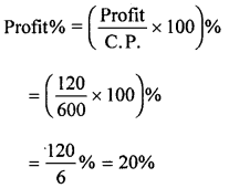 ML Aggarwal Class 8 Solutions for ICSE Maths Chapter 7 Percentage Check Your Progress Q11.1