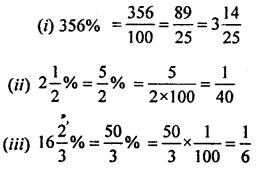 ML Aggarwal Class 8 Solutions for ICSE Maths Chapter 7 Percentage Ex 7.1 Q1.1