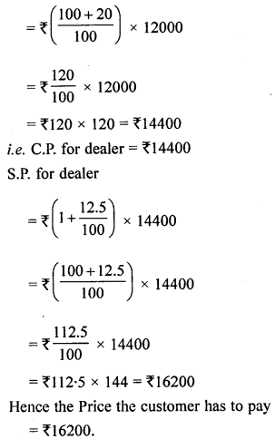 ML Aggarwal Class 8 Solutions for ICSE Maths Chapter 7 Percentage Ex 7.2 Q17.1