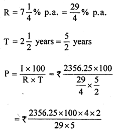 ML Aggarwal Class 8 Solutions for ICSE Maths Chapter 8 Simple and Compound Interest Ex 8.1 Q5.1