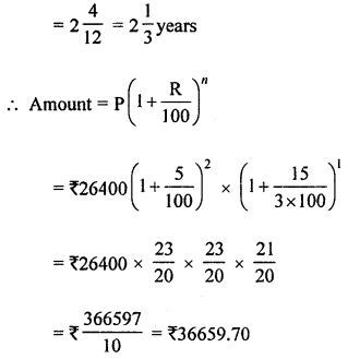 ML Aggarwal Class 8 Solutions for ICSE Maths Chapter 8 Simple and Compound Interest Ex 8.3 Q4.1