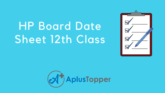 HP Board Date Sheet 12th Class 2020