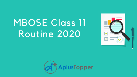 MBOSE Class 11 Routine 2020
