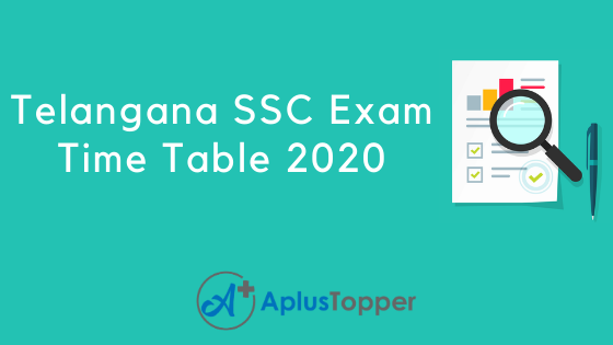 Telangana SSC Exam Time Table 2020
