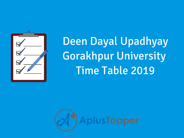 DDU Time Table 2020