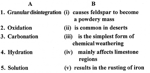 ICSE Solutions for Class 7 Geography Voyage Chapter 8 Weathering and Soil 1