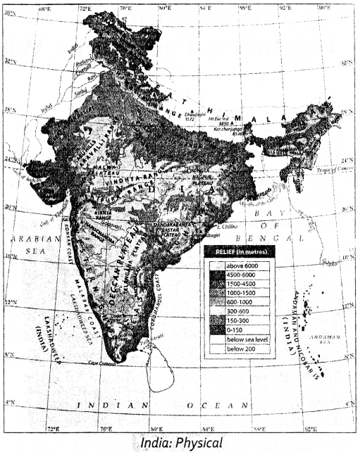 ICSE Solutions for Class 8 Geography Voyage Chapter 9 India Location, Extent, Political and Physical Features 5