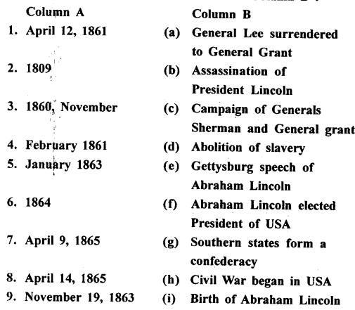 ICSE Solutions for Class 8 History and Civics - The American Civil War 1