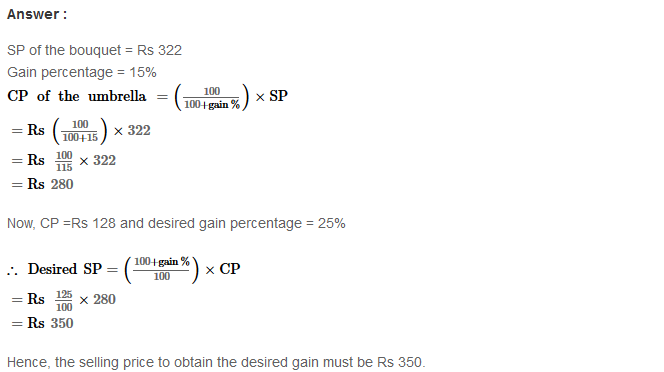 Profit and Loss RS Aggarwal Class 8 Maths Solutions Ex 10A 29.1