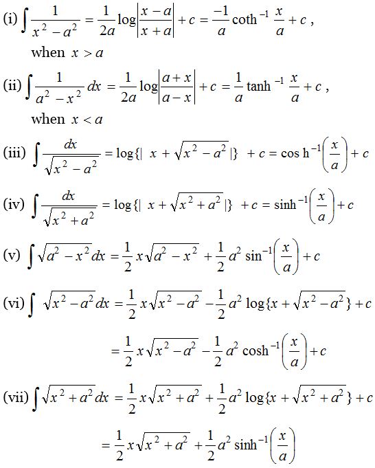 Integration Rules and Formulas 7