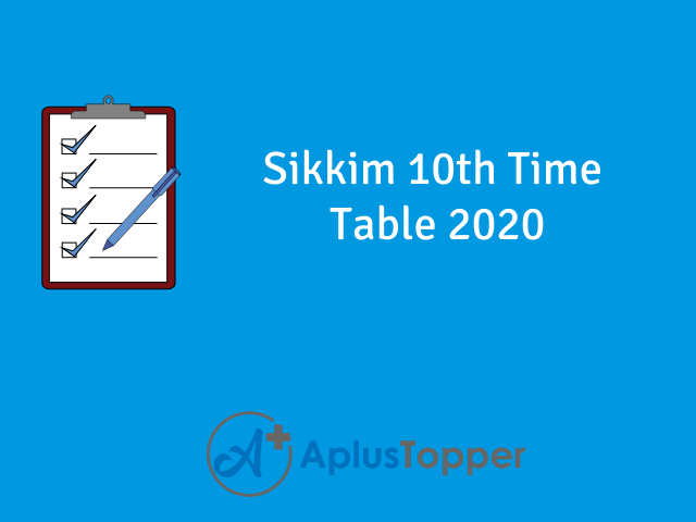 Sikkim 10th Time Table