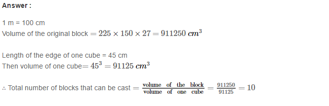 Volume and Surface Area of Solids RS Aggarwal Class 8 Solutions Ex 20A 28.1