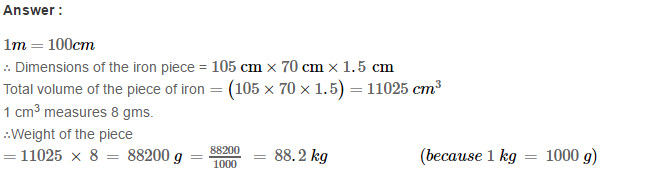 Volume and Surface Area of Solids RS Aggarwal Class 8 Solutions Ex 20A 3.1