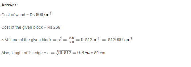 Volume and Surface Area of Solids RS Aggarwal Class 8 Solutions Ex 20A 30.1
