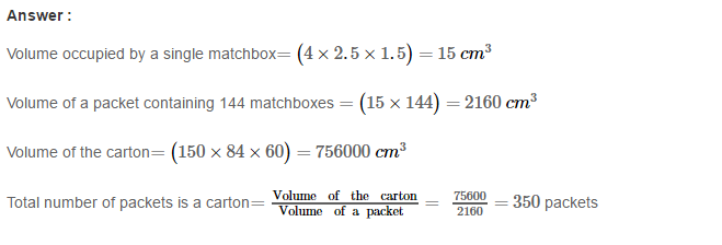 Volume and Surface Area of Solids RS Aggarwal Class 8 Solutions Ex 20A 7.1