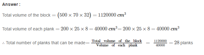 Volume and Surface Area of Solids RS Aggarwal Class 8 Solutions Ex 20A 8.1