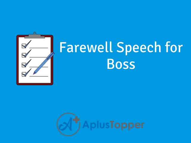 Farewell Speech for Boss