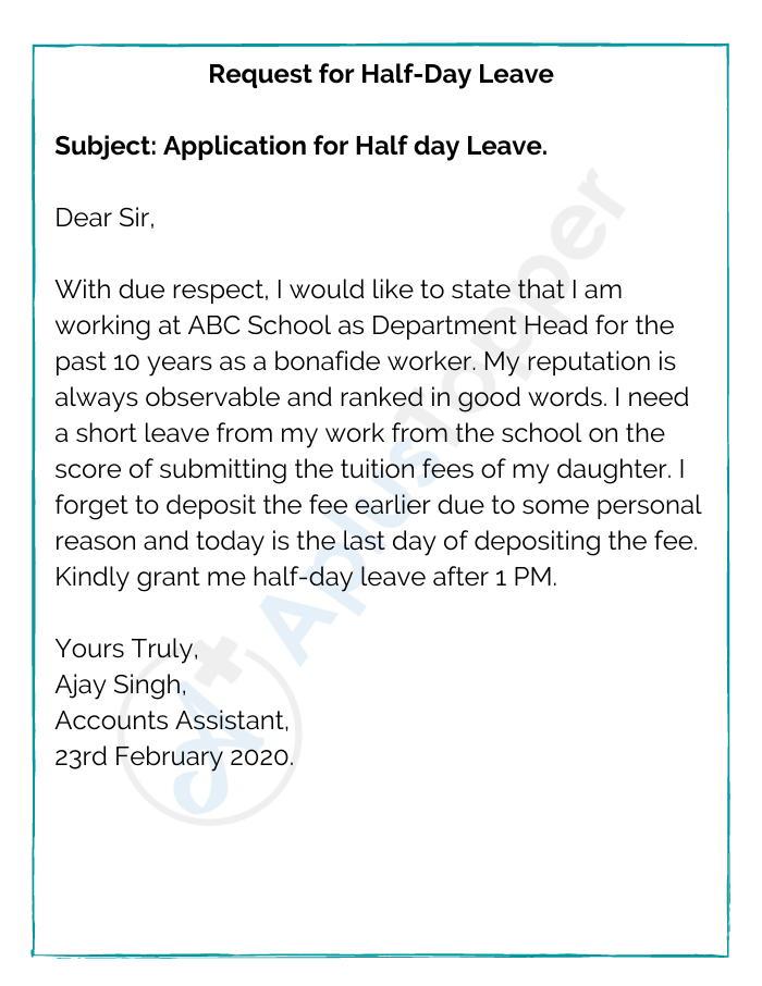 leave-application-for-one-day-semioffice-com