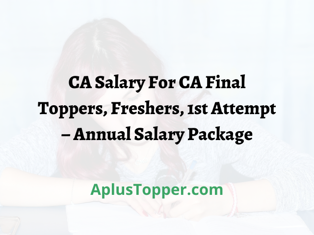 CA Salary Package