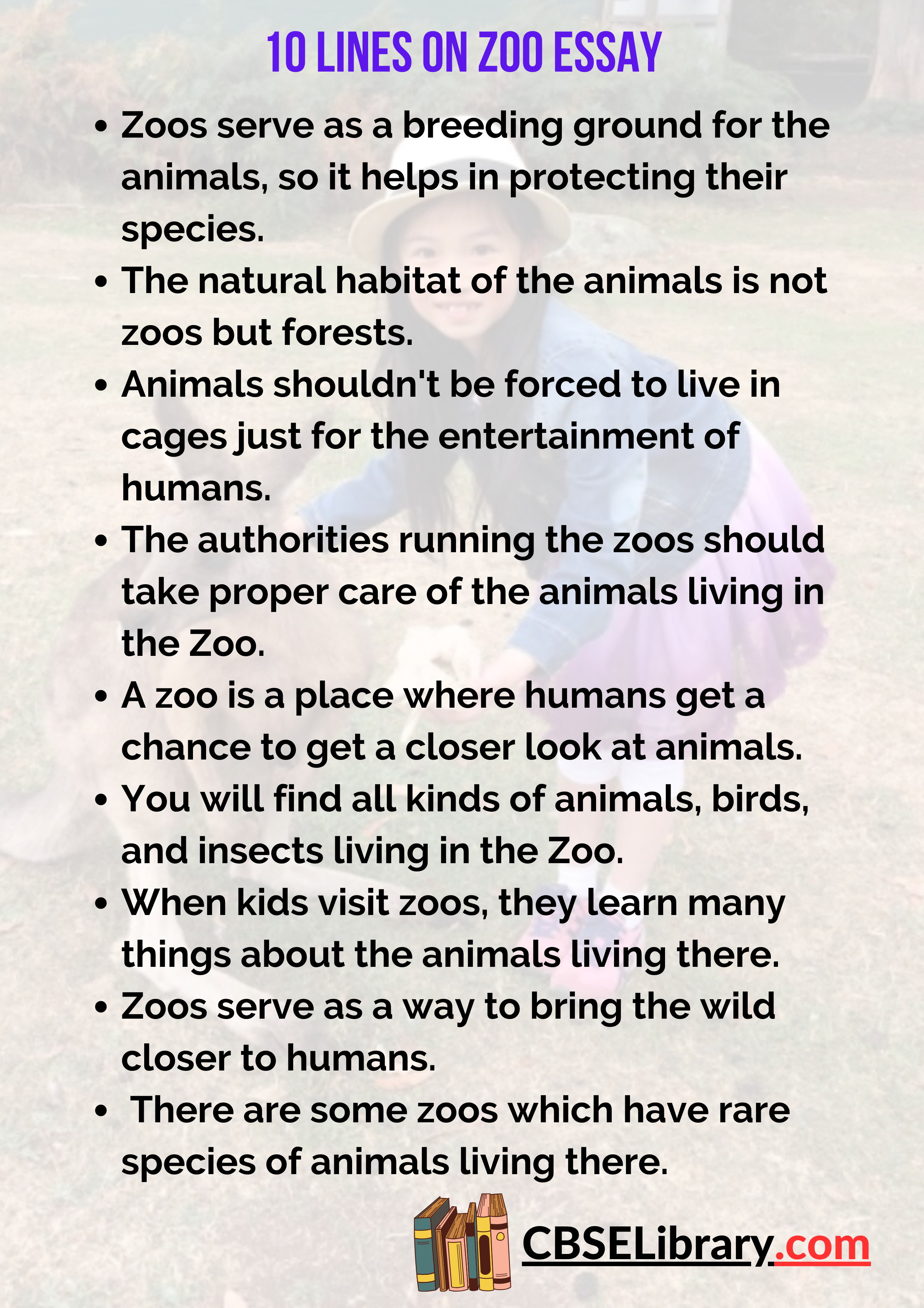 10 Lines On Zoo Essay
