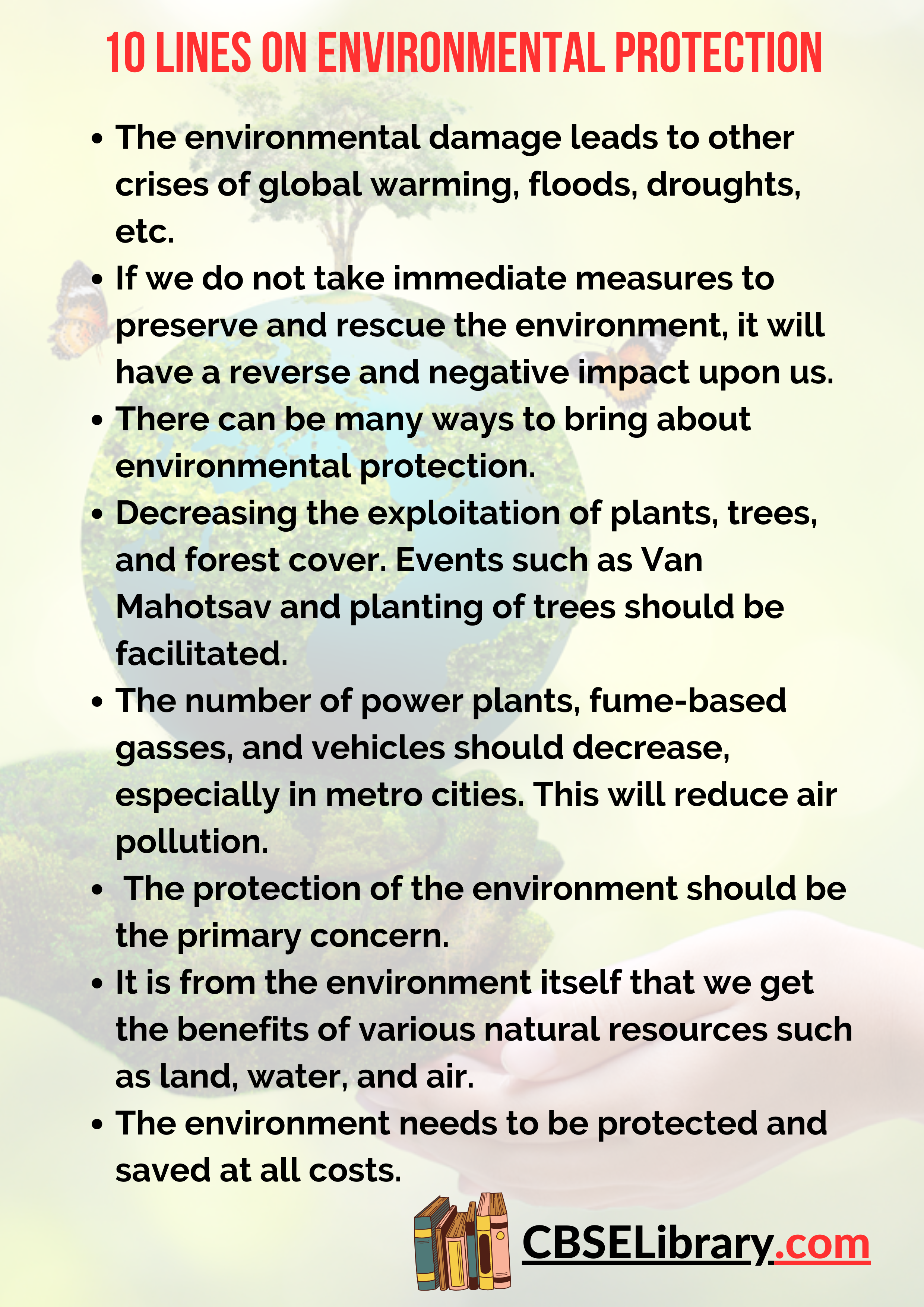 10 Lines on Environmental Protection
