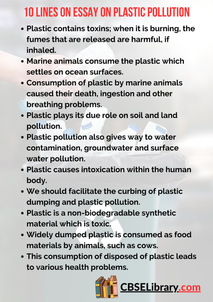 plastic pollution english essay