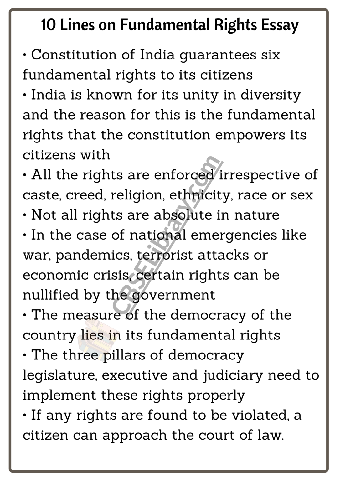 essay on fundamental rights 300 words
