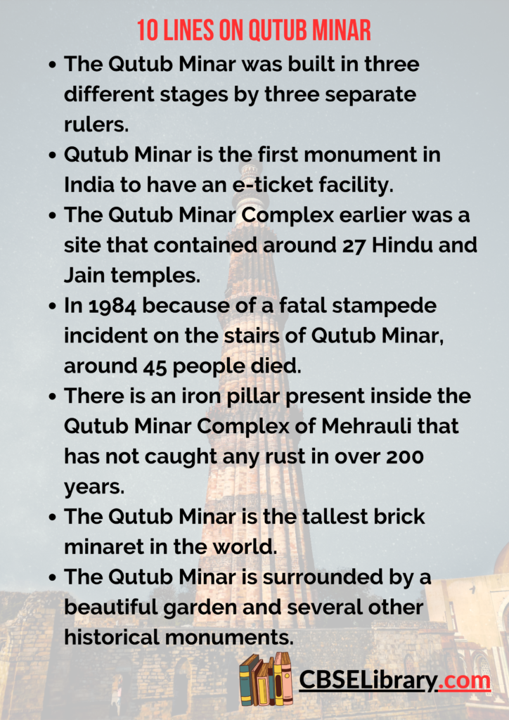 essay writing on qutub minar