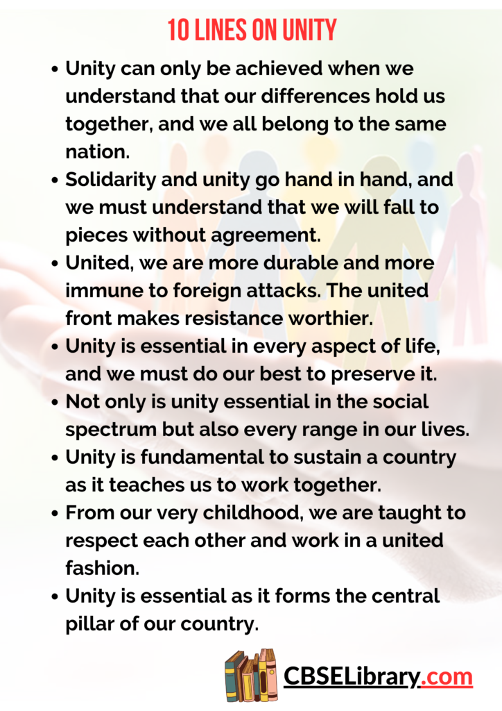 example essay of unity