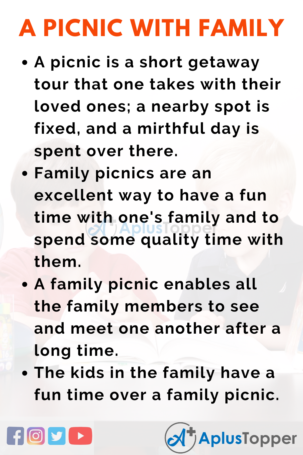 a picnic day essay for class 2