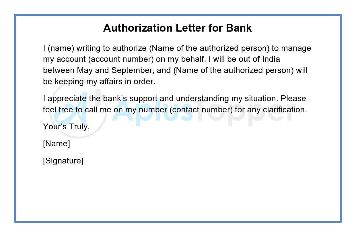 permission letter for bank visit