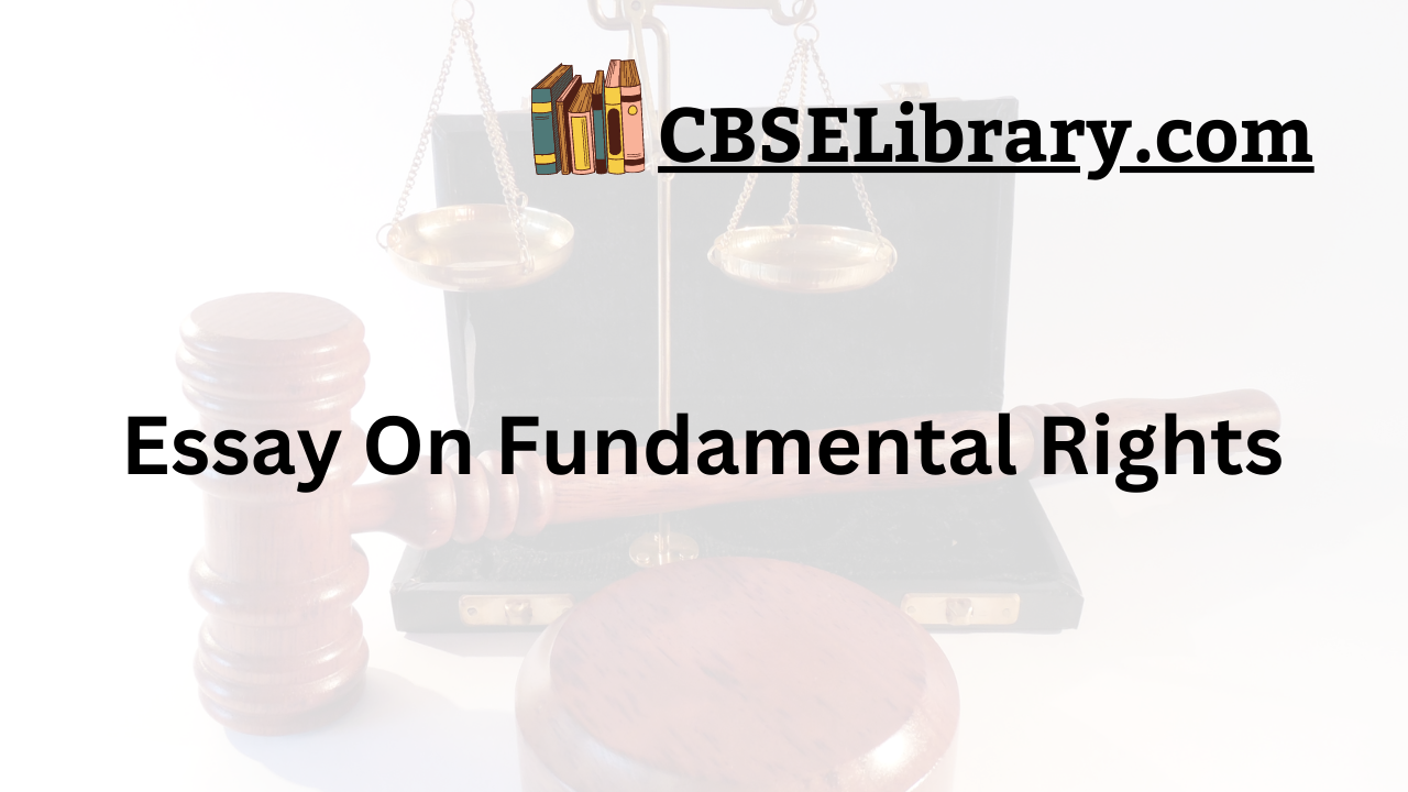 Essay On Fundamental Rights